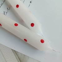 9.8 Inch Dot Pattern Taper Candles Set of 2