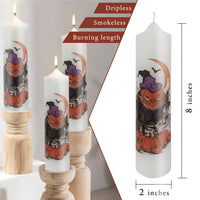 8 Inch Pumpkin Pillar Candles 1pcs Pack