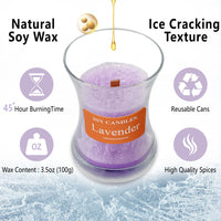 SSY Candle Lavender Scents Good Candle Scents Velas clásicas de soya de 3.5 oz Velas perfumadas sin llama perfumadas