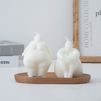 Unique Souvenir：Creative Sitting Position Body Shape Scented Candle Handmade Candle White Set