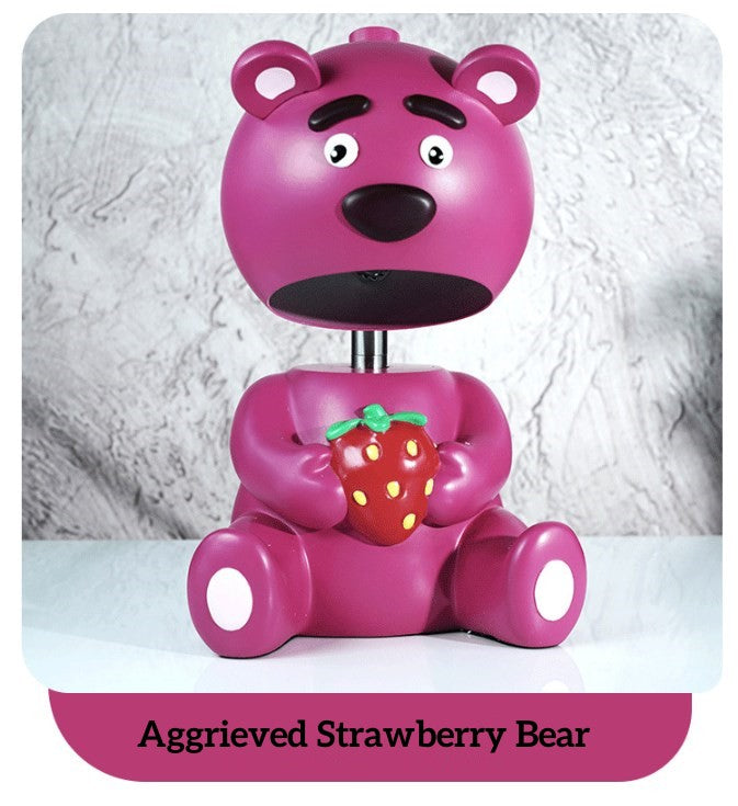 SSY Creative Strawberry Bear shape Aroma Light Lamp Smoke-Free Bedside Night Light