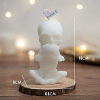 Trick or Treat！Halloween Funny Scary Skull Scented Candle Cover Mouth