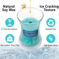 SSY Candle Sea Salt Heavenly Scent Candles Lightly Scented Candles Classic 3.5 oz Scented Candles Romantic