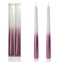 9.5 Inch Dinner Decor Metal Mixed Color Taper Candle Set of 2