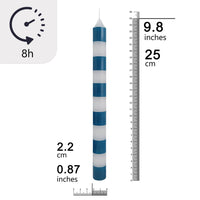 9.8 インチ ストリップ パターン テーパー キャンドル 2 個セット